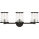 Reynolds 3 Light 23.88 inch Aged Iron Vanity Light Wall Light