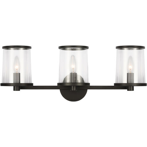 Reynolds 3 Light 23.88 inch Aged Iron Vanity Light Wall Light