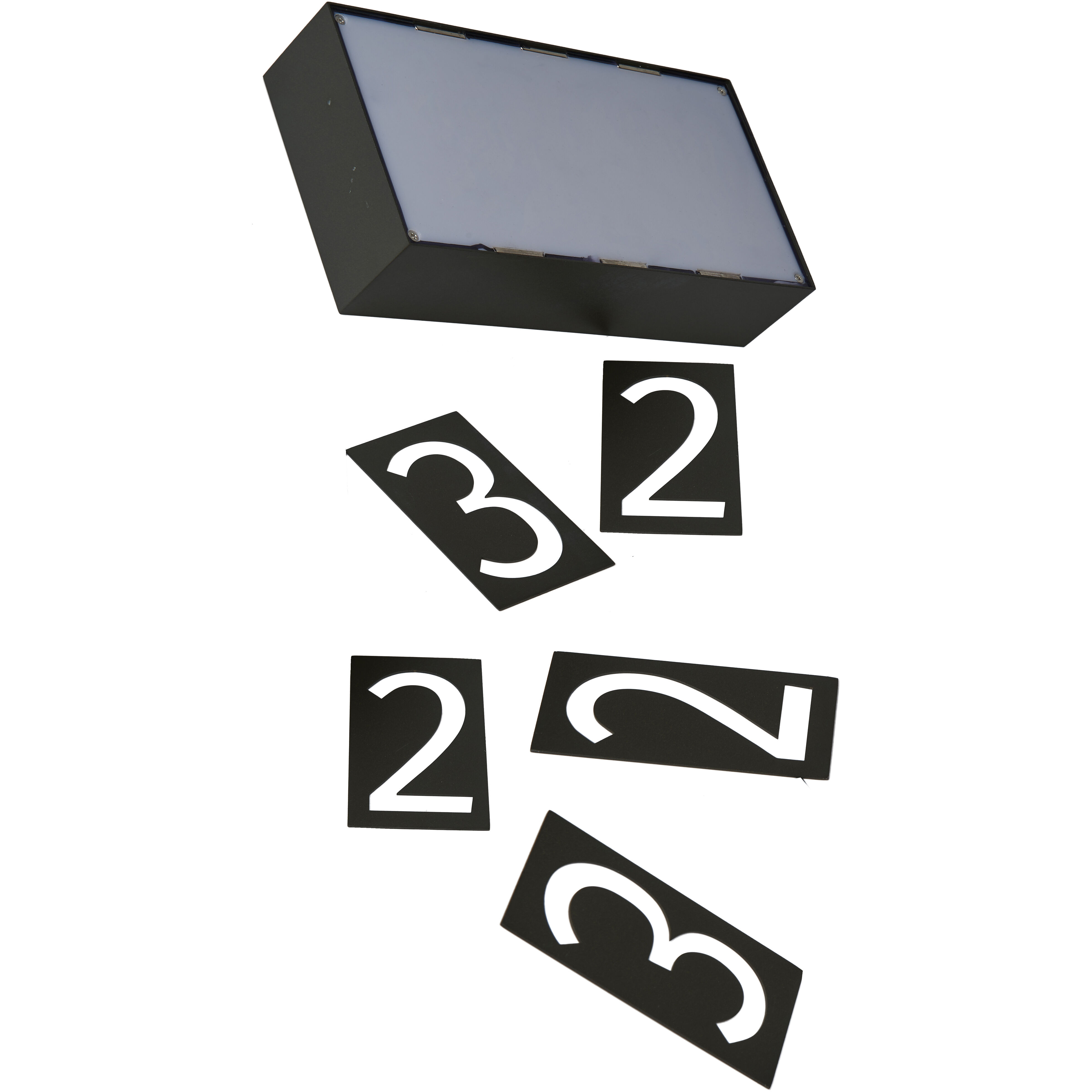 Numero LED 5 inch Matte Black Outdoor Wall Light