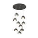 Brooklyn 9 Light 20.5 inch Natural Iron and Vintage Platinum Pendant Ceiling Light in Natural Iron/Vintage Platinum, Round
