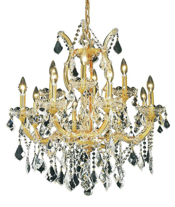 Maria Theresa 13 Light 27 inch Gold Dining Chandelier Ceiling Light in Clear, Royal Cut