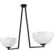 Jeanne 2 Light 13 inch Black Flush Mount Ceiling Light