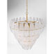 Marclaire 15 Light 32.75 inch Legacy Brass Pendant Ceiling Light in Clear Textured Handmade Glass