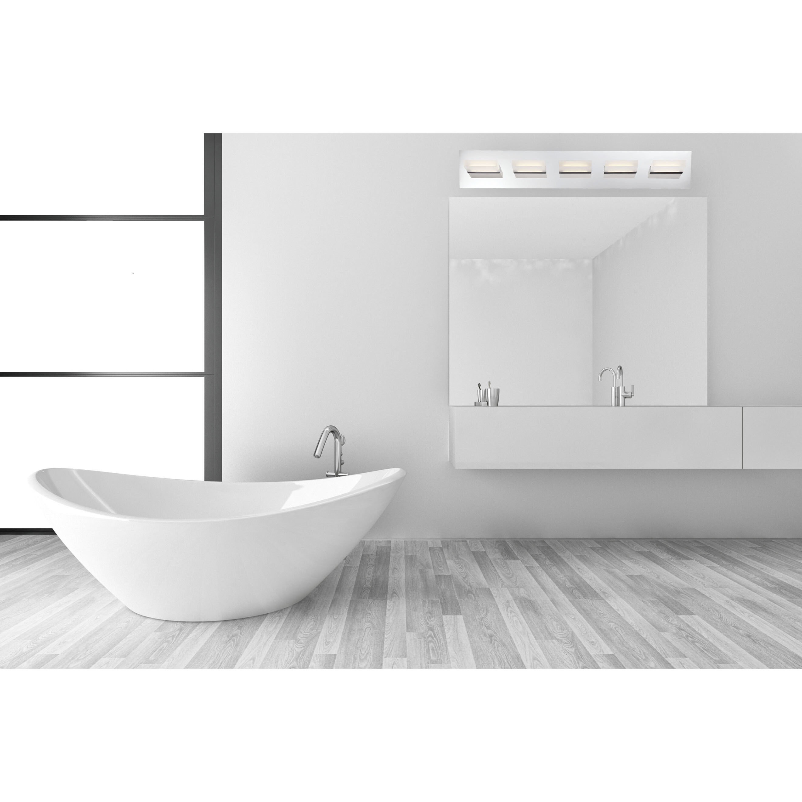 Olson LED 30 inch Black Vanity Light Wall Light