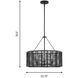 Thom Filicia Winslow 3 Light 23.75 inch Midnight Black Chandelier Ceiling Light