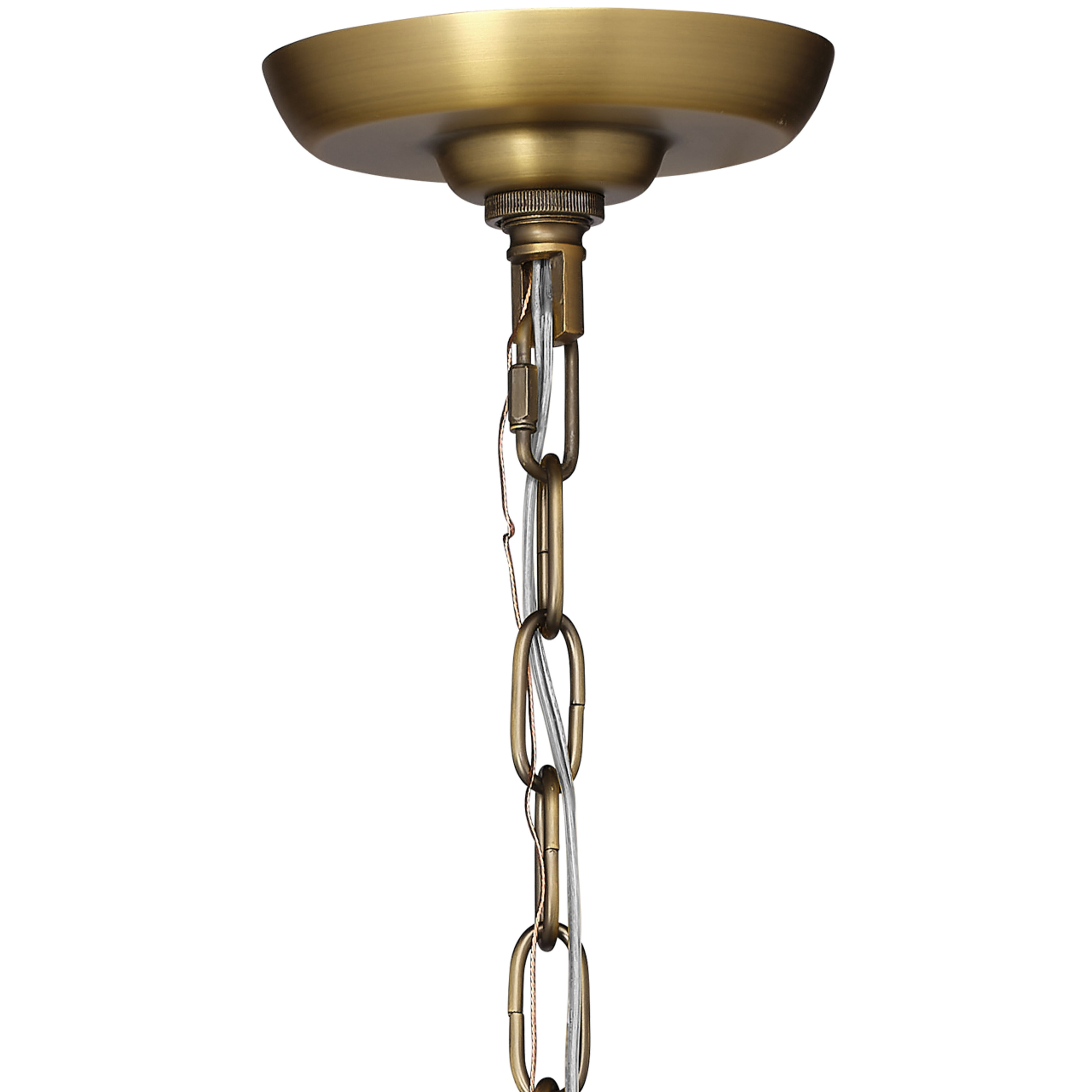 Glenn 4 Light 14 inch Antique Brass Chandelier Ceiling Light, Small