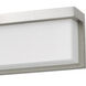 Almeria LED 36.25 inch Brushed Steel Vanity Light Wall Light