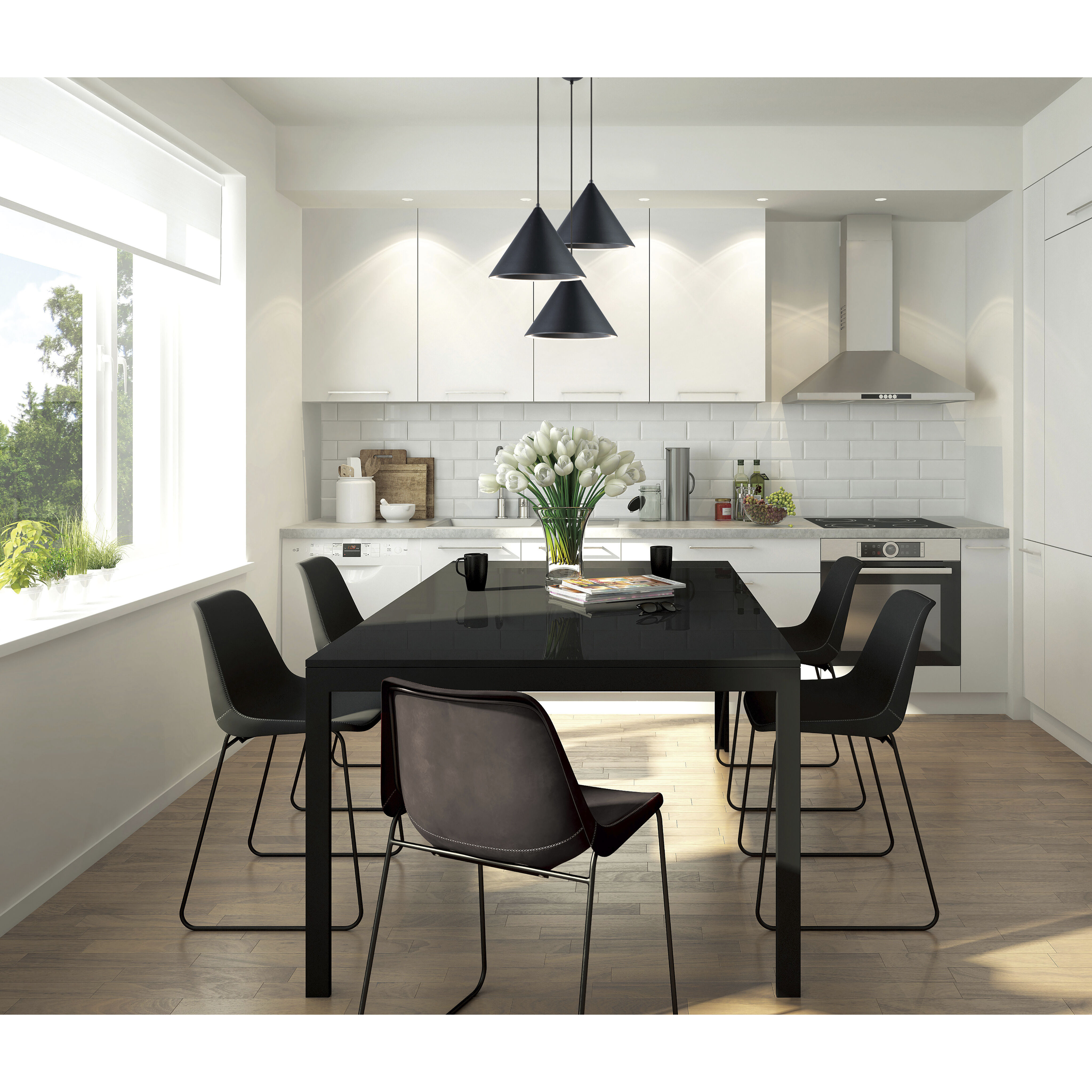 Abyss LED 12.5 inch Matte White Single Pendant Ceiling Light