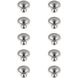 Garlande Brushed Nickel Hardware Cabinet Knob, Set of 10