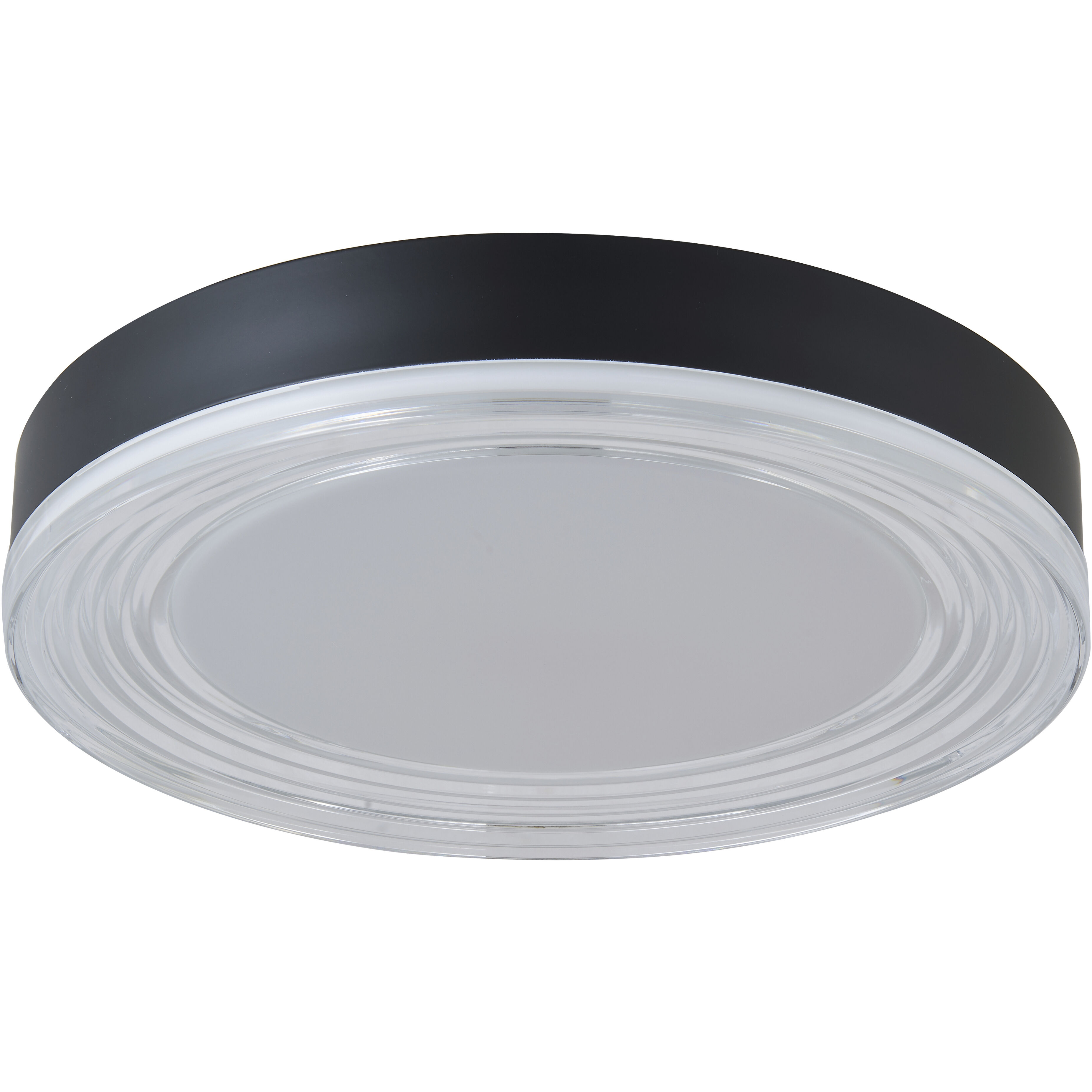 Waves LED 16 inch Matte Black Flush Mount Ceiling Light