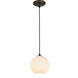 Japanese Lantern 1 Light 8 inch Oil Rubbed Bronze Pendant Ceiling Light