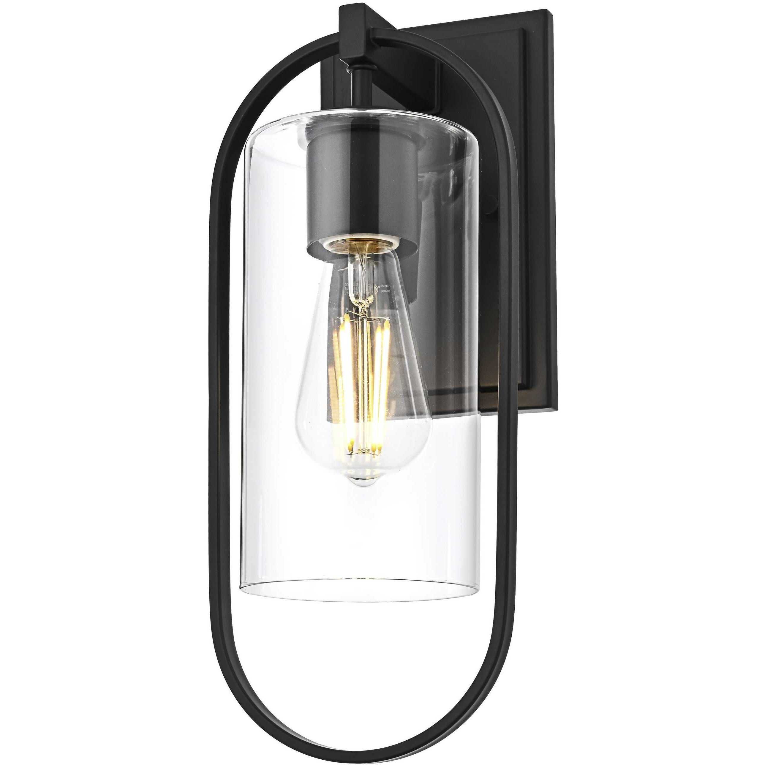 Jaxson 1 Light 15 inch Black Outdoor Wall Sconce