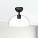 Alora Mood Jude 1 Light 12 inch Clear Glass/Matte Black Semi-Flush Mount Ceiling Light