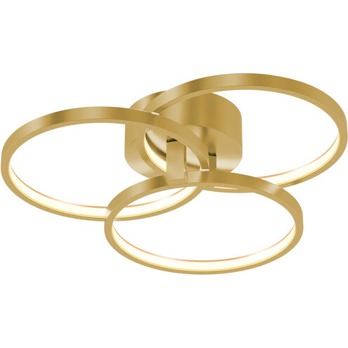 Orion LED 16 inch Satin Brass Flush Mount Ceiling Light