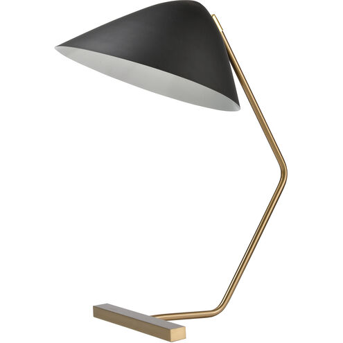 Vance 22 inch 40.00 watt Black with Aged Brass Table Lamp Portable Light