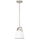 Z-Studio 1 Light 8 inch Brushed Nickel Pendant Ceiling Light