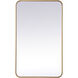 Evermore 36 X 22 inch Brass Mirror