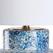 Spatter 21 inch 100 watt Blue Table Lamp Portable Light
