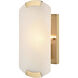 Nova 1 Light 6.25 inch Natural with Aged Brass Sconce Wall Light