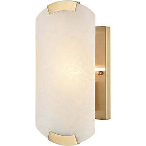 Nova 1 Light 6.25 inch Natural with Aged Brass Sconce Wall Light