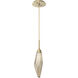 Rock Crystal LED 3.9 inch Gilded Brass Pendant Ceiling Light in Chilled Bronze, 2700K LED