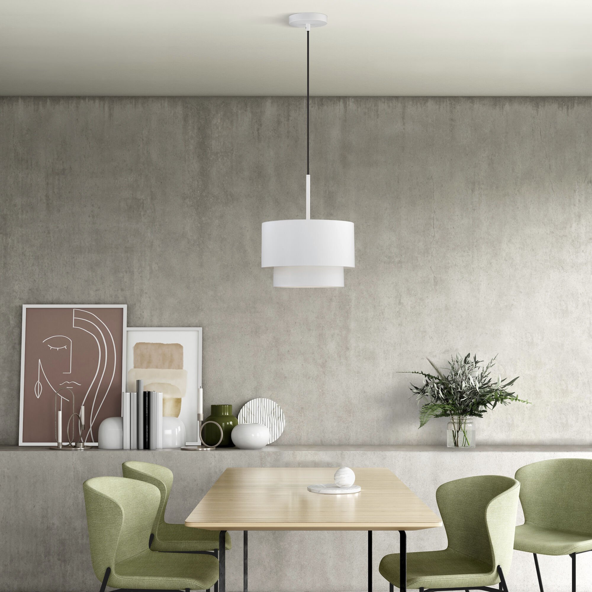 Zolana 1 Light 12 inch White Pendant Ceiling Light