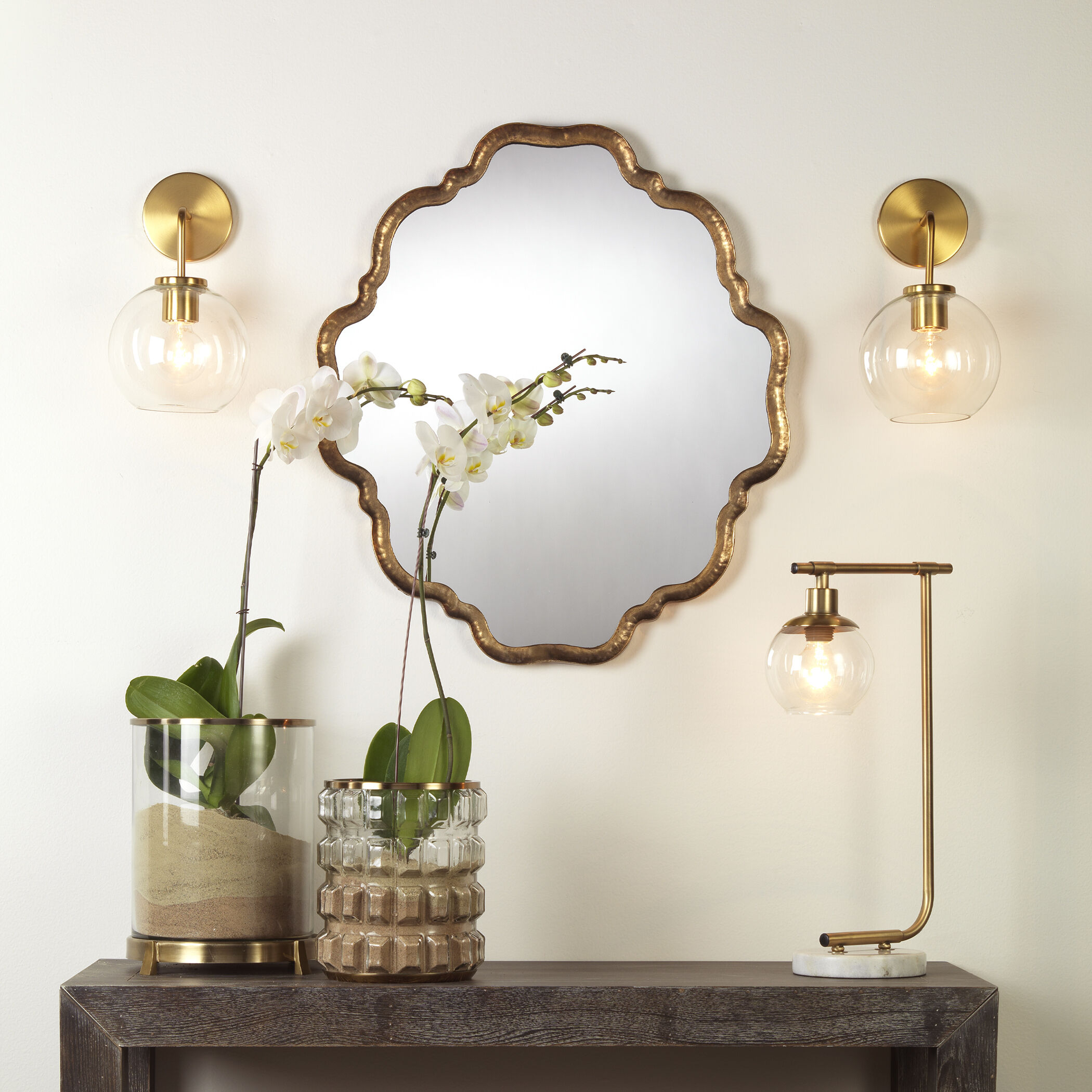 Elise 31 X 27 inch Antique gold Mirror