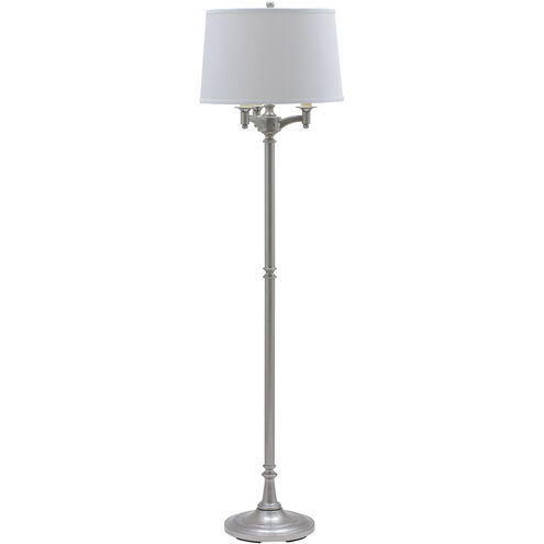 Lancaster 63 inch 150 watt Satin Nickel Floor Lamp Portable Light