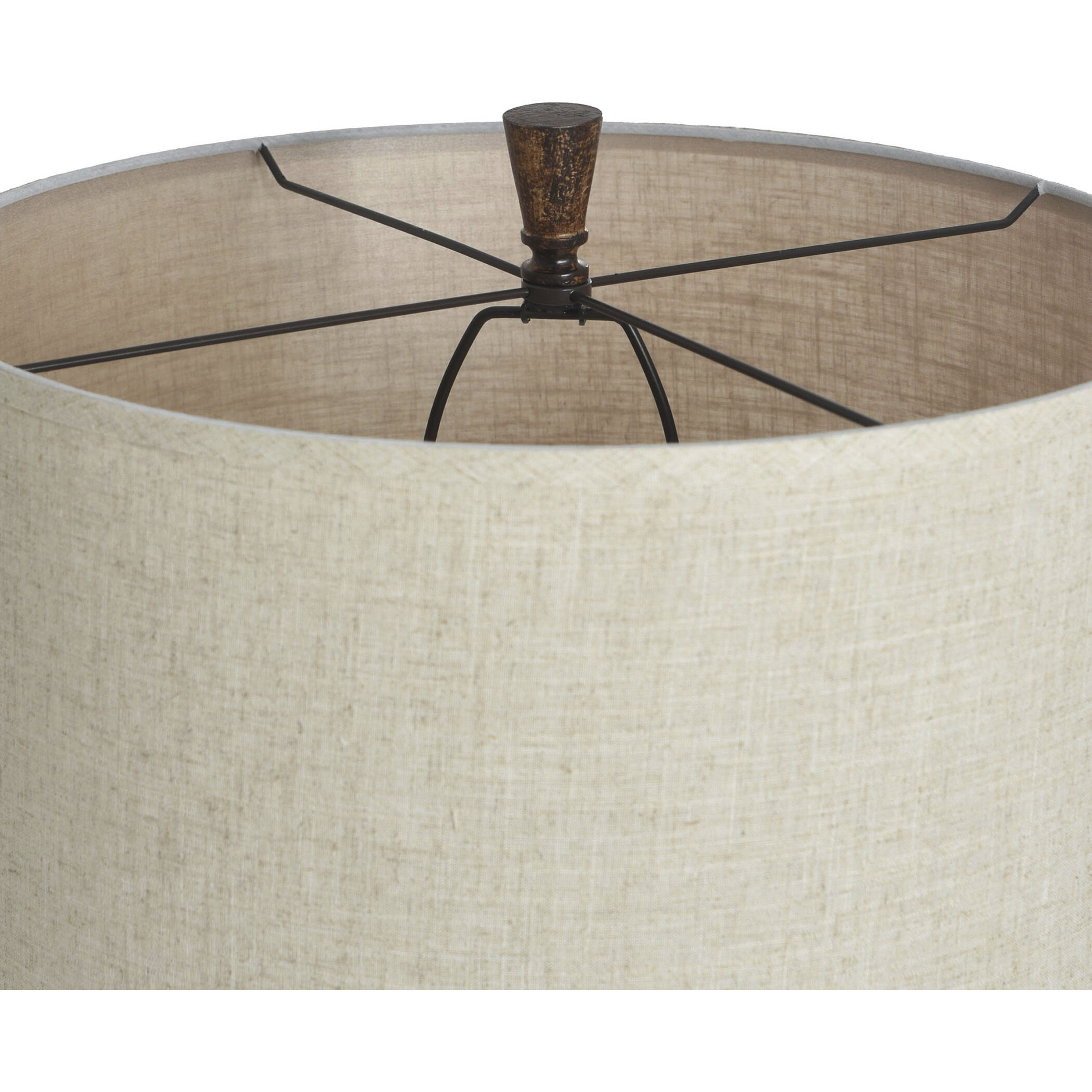 Signature 35 inch 150 watt Dark Teak Table Lamp Portable Light