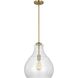 Sean Lavin Zola 1 Light 13 inch Satin Brass Pendant Ceiling Light