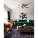Bennett 52 inch Brushed Nickel with Light Gray Oak/Greyed Walnut Blades Ceiling Fan, Low Profile