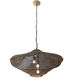 Marseille 3 Light 33 inch Brass Antique Pendant Ceiling Light
