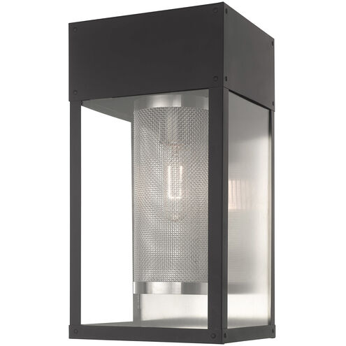 Franklin 1 Light 16 inch Black Outdoor Wall Lantern