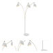 Tanko 82 inch 40 watt White Floor Lamp Portable Light