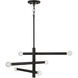 Zane 6 Light 26 inch Matte Black Chandelier Ceiling Light