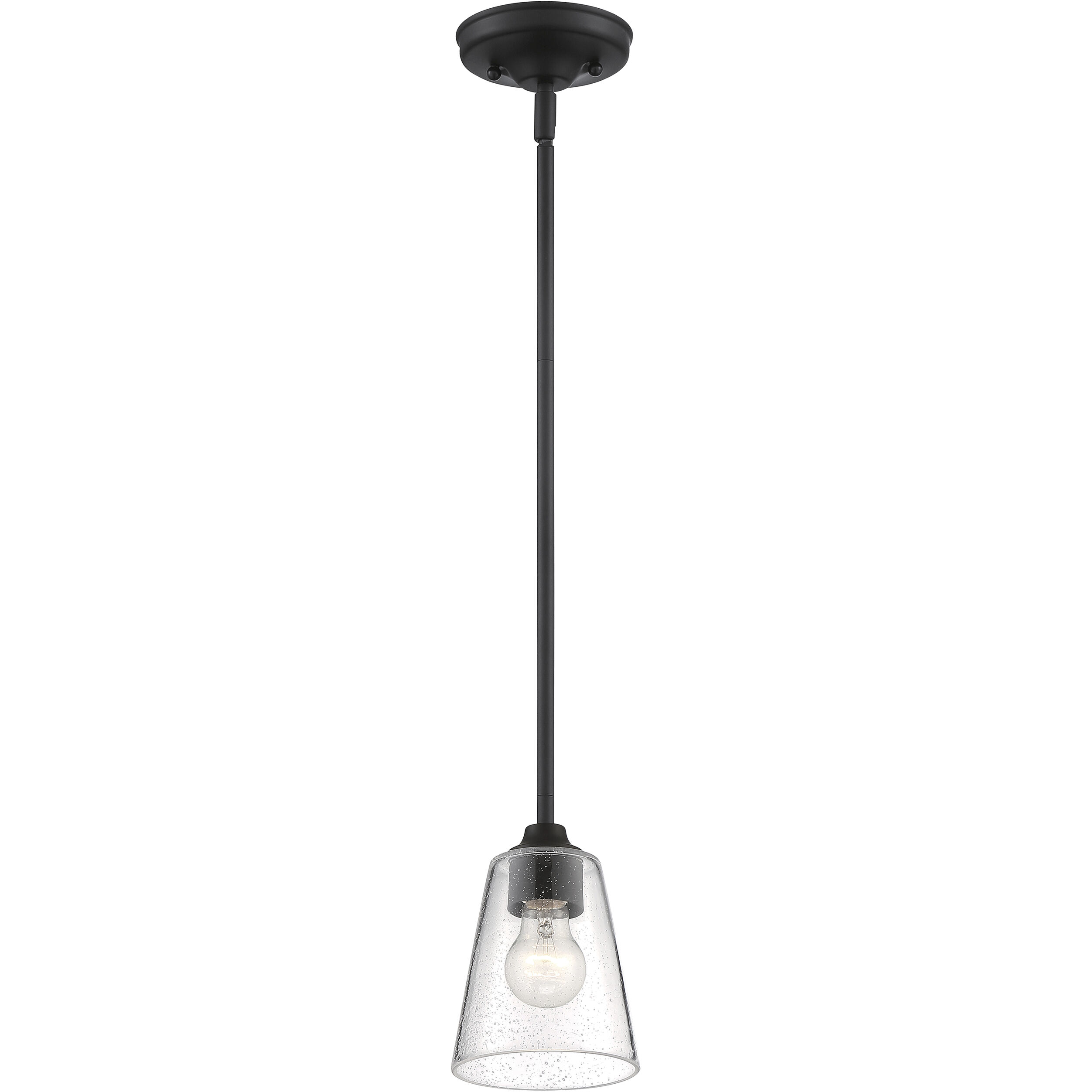 Bransel 1 Light 5 inch Matte Black Pendant Ceiling Light
