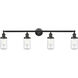 Franklin Restoration Dover LED 43 inch Oil Rubbed Bronze Bath Vanity Light Wall Light in Clear Glass, Franklin Restoration