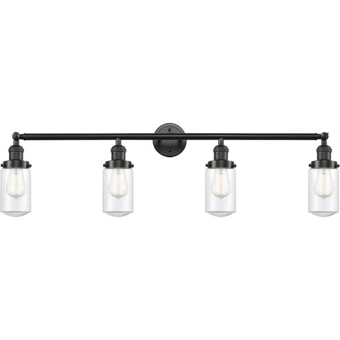 Franklin Restoration Dover LED 43 inch Oil Rubbed Bronze Bath Vanity Light Wall Light in Clear Glass, Franklin Restoration