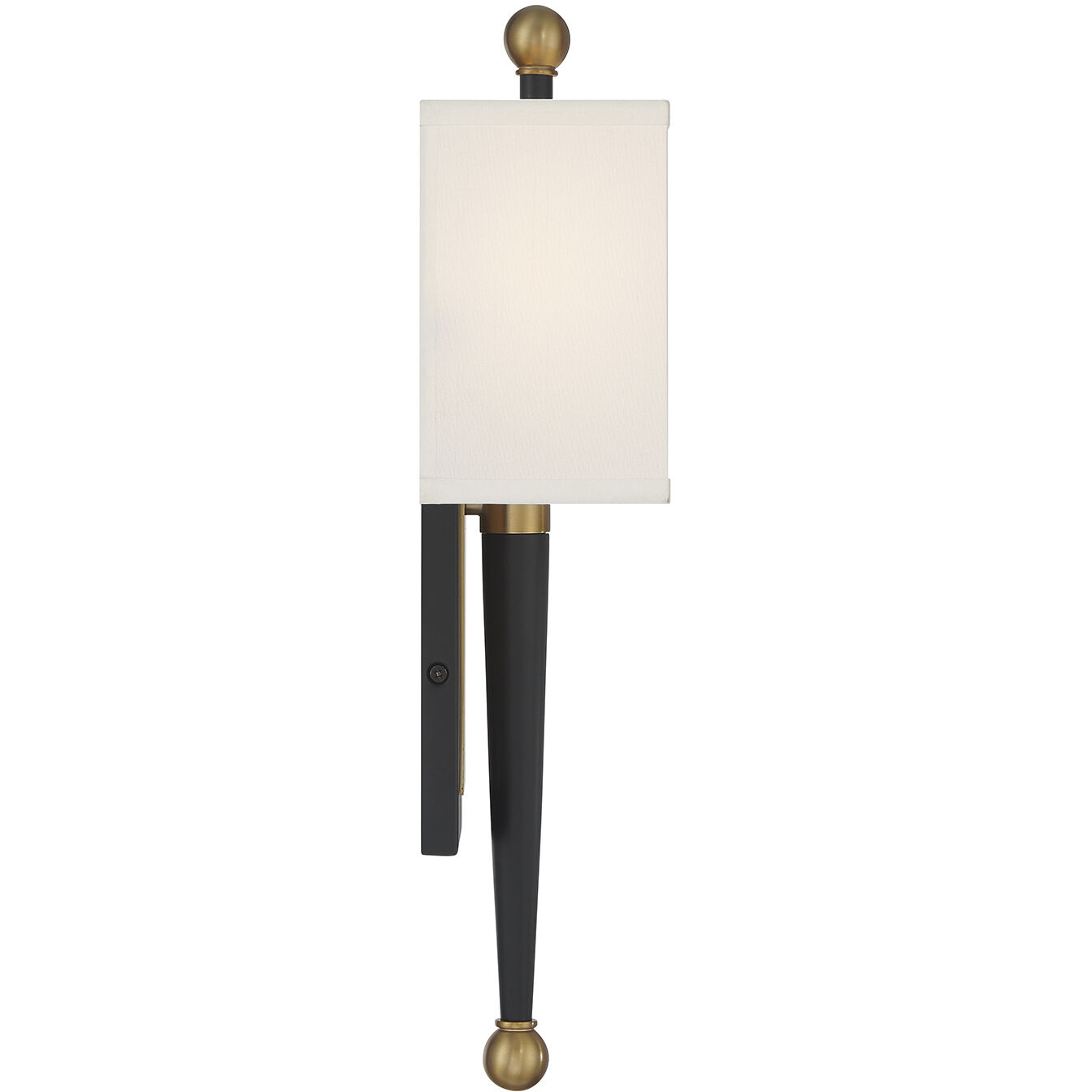 Ardson Bath Sconce Wall Light in Matte Black and Vibrant Gold