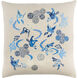 Chinese River 18 X 18 inch Khaki and Cream Throw Pillow