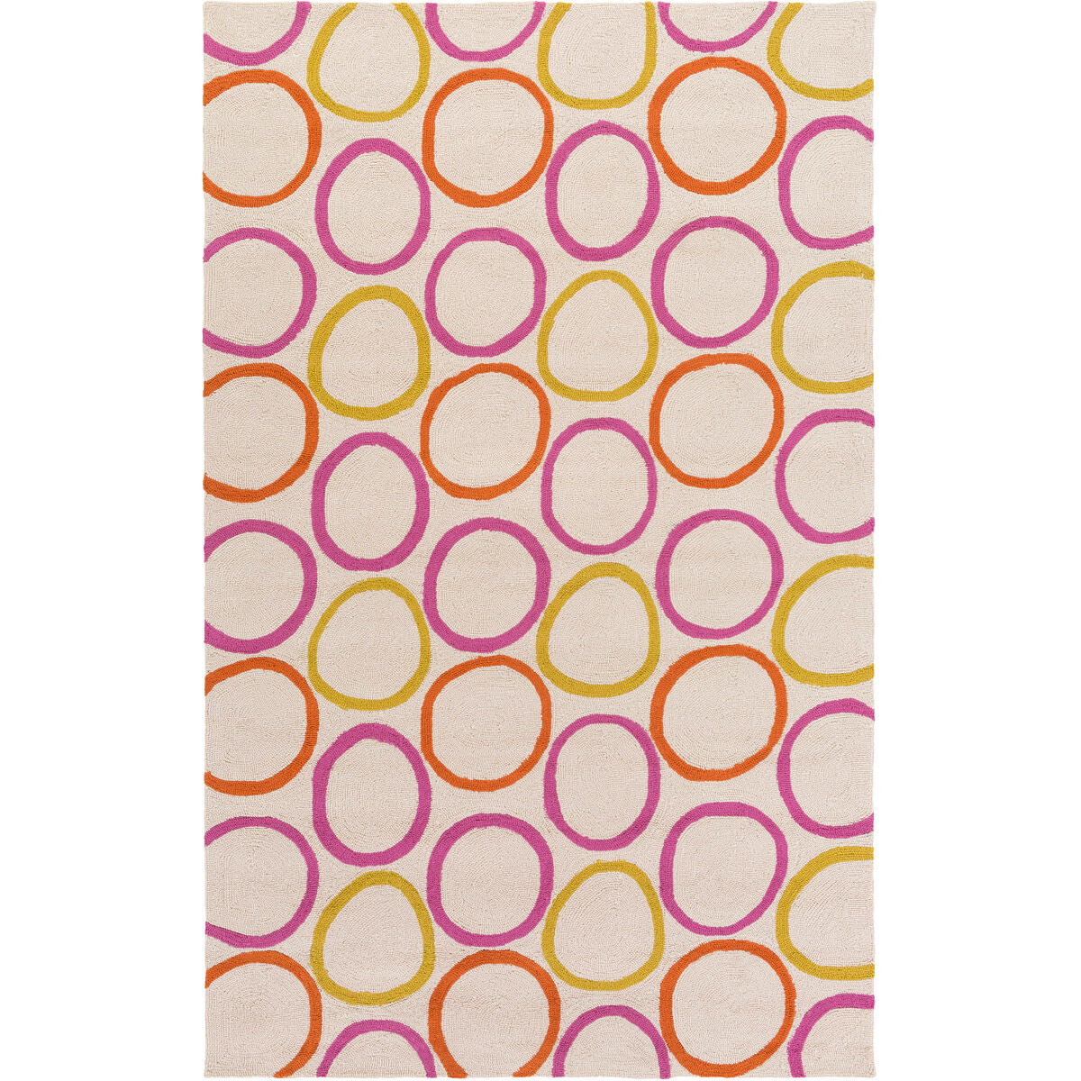 Miranda 36 X 24 inch Pink and Orange Outdoor Area Rug, Polypropylene
