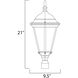 Westlake 1 Light 21 inch White Outdoor Pole/Post Mount