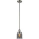Franklin Restoration Bell LED 5 inch Brushed Satin Nickel Mini Pendant Ceiling Light in Plated Smoke, Franklin Restoration