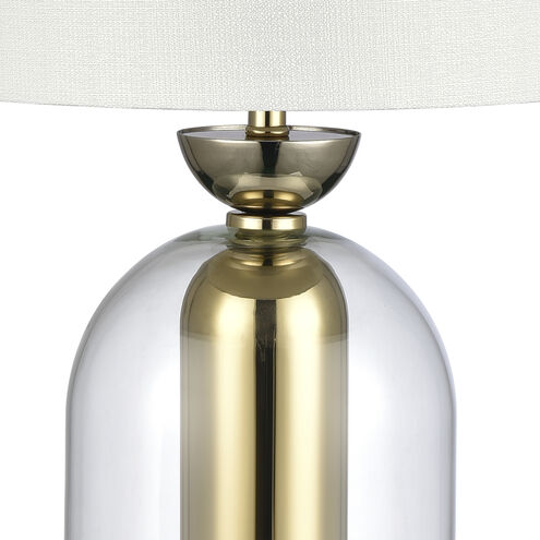 Park Plaza 21 inch 150.00 watt Clear with Gold Table Lamp Portable Light