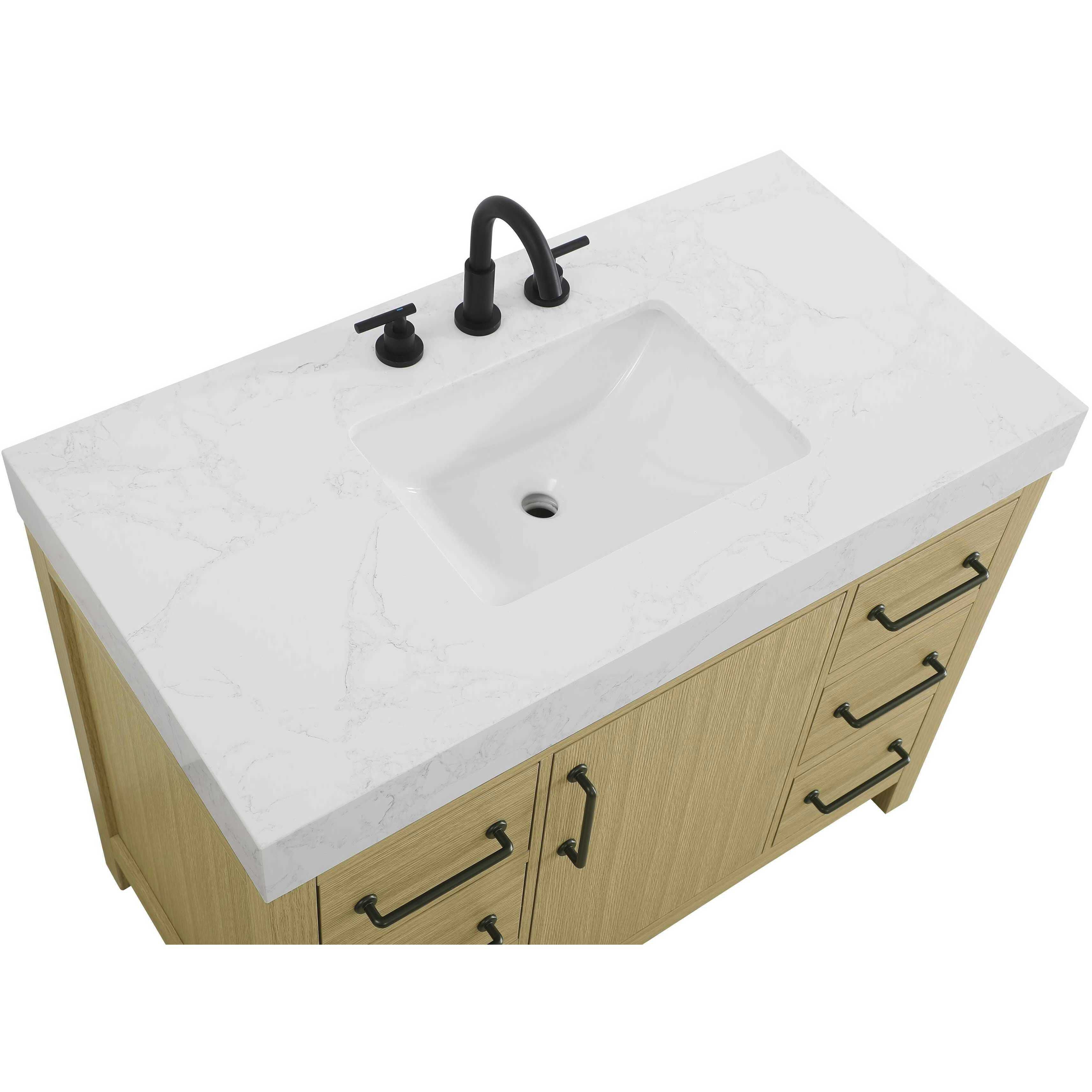 Nathan 42 X 34 inch Honey Brown Bathroom Vanity Cabinet in Not Included