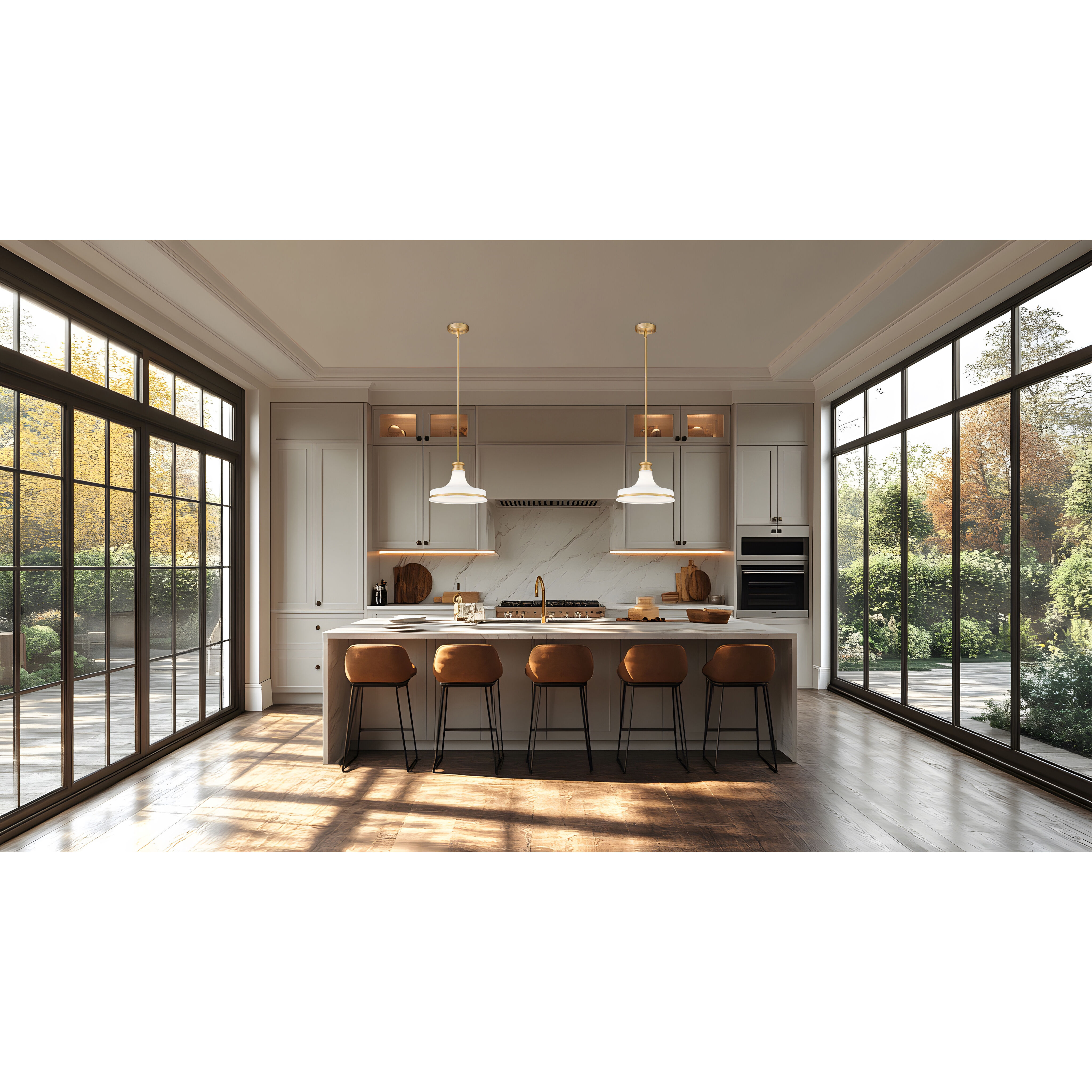 Reznor Pendant Ceiling Light in Modern Gold