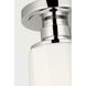 C&M by Chapman & Myers Fairfax 1 Light 4.5 inch Polished Nickel Flush Mount Ceiling Light in LED