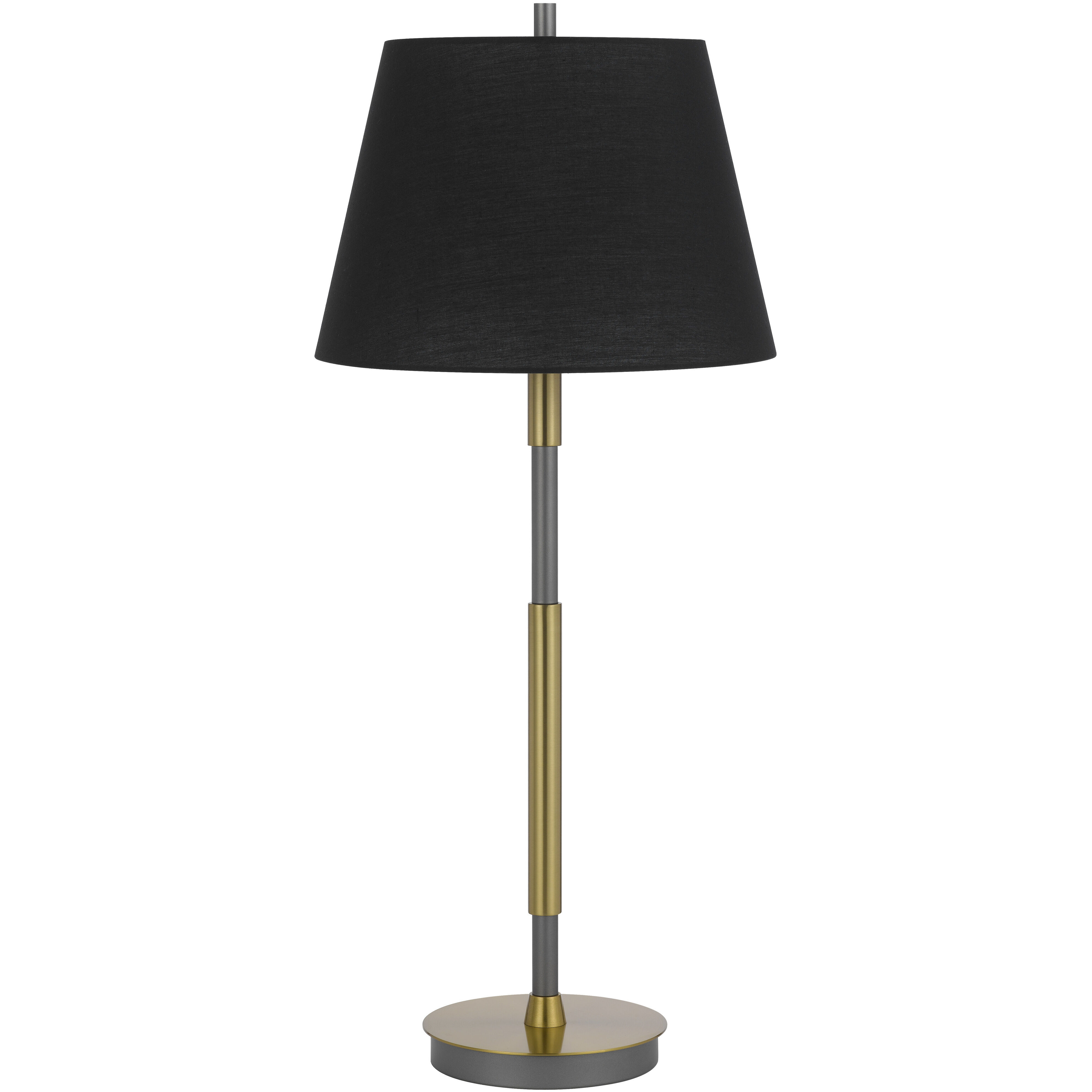 Ciudad 30 inch 100.00 watt Antique Brass and Silver Grey Table Lamp Portable Light in Anitque Brass / Silver Grey