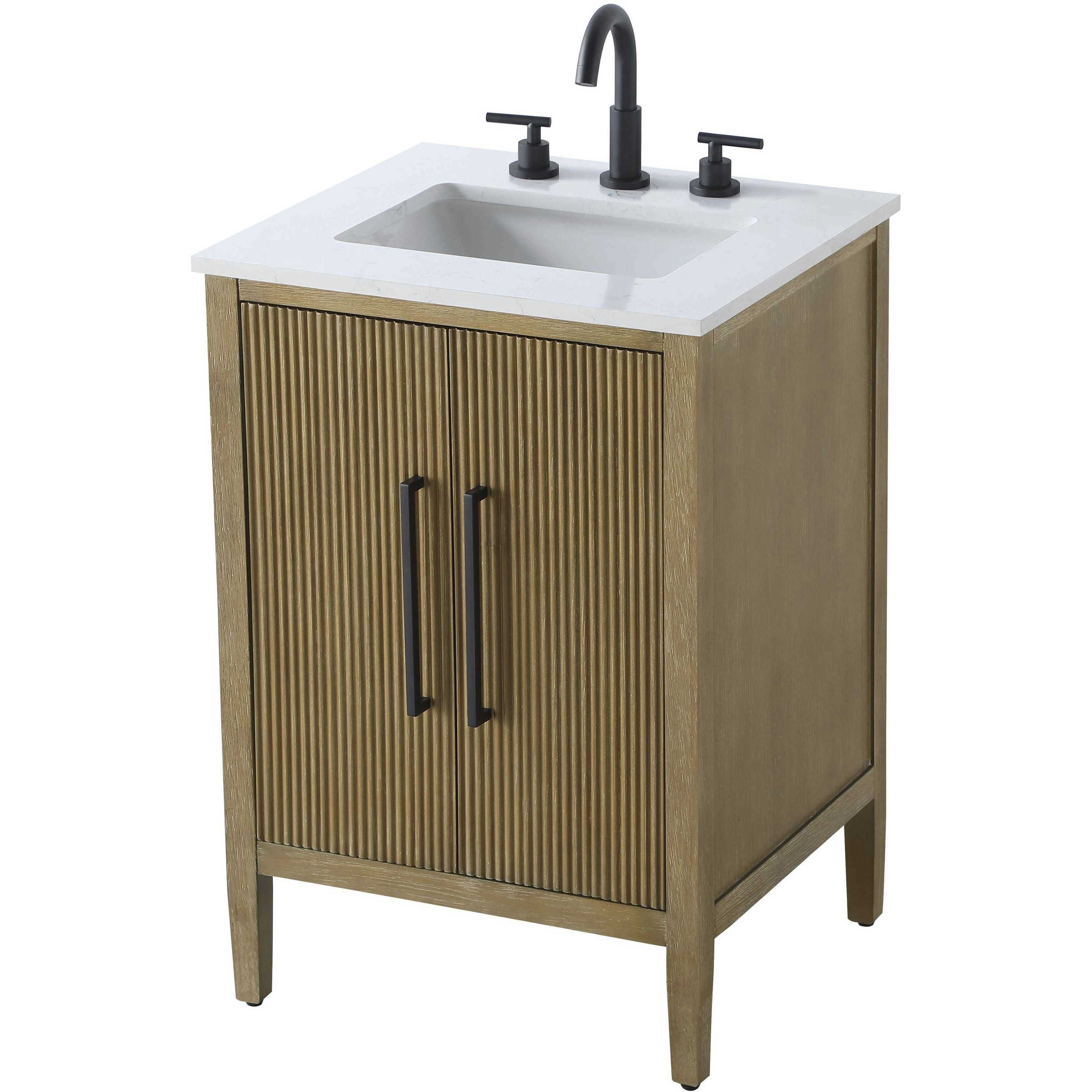 Blakely 24 X 35 inch Linen Oak Bathroom Vanity Cabinet