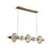 Avra Linear Pendant Ceiling Light in Aged Brass